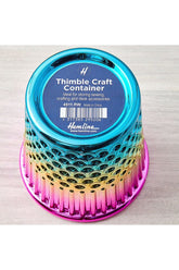 Plastic Rainbow Thimble Craft Container